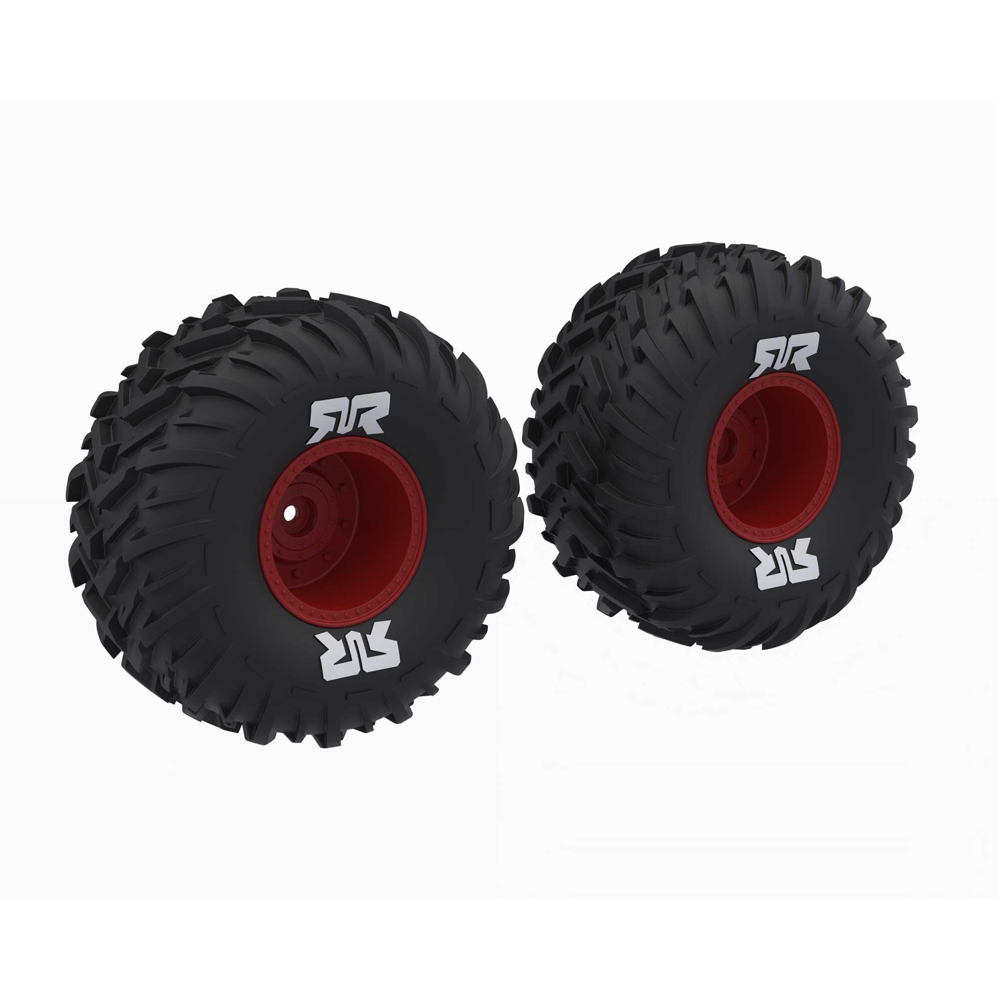 dBoots Cut Chevron MT Tire Set Glued, Red