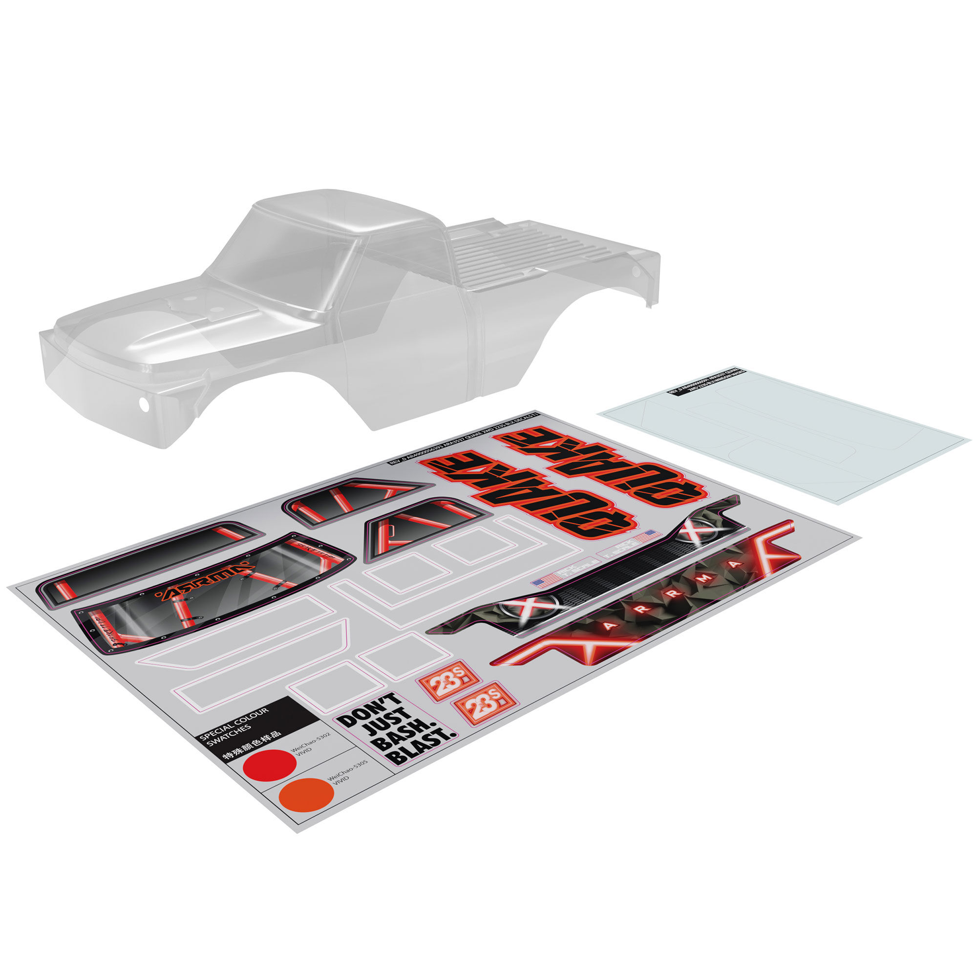 QUAKE Clear Body (Inc Decals/Window Masks)