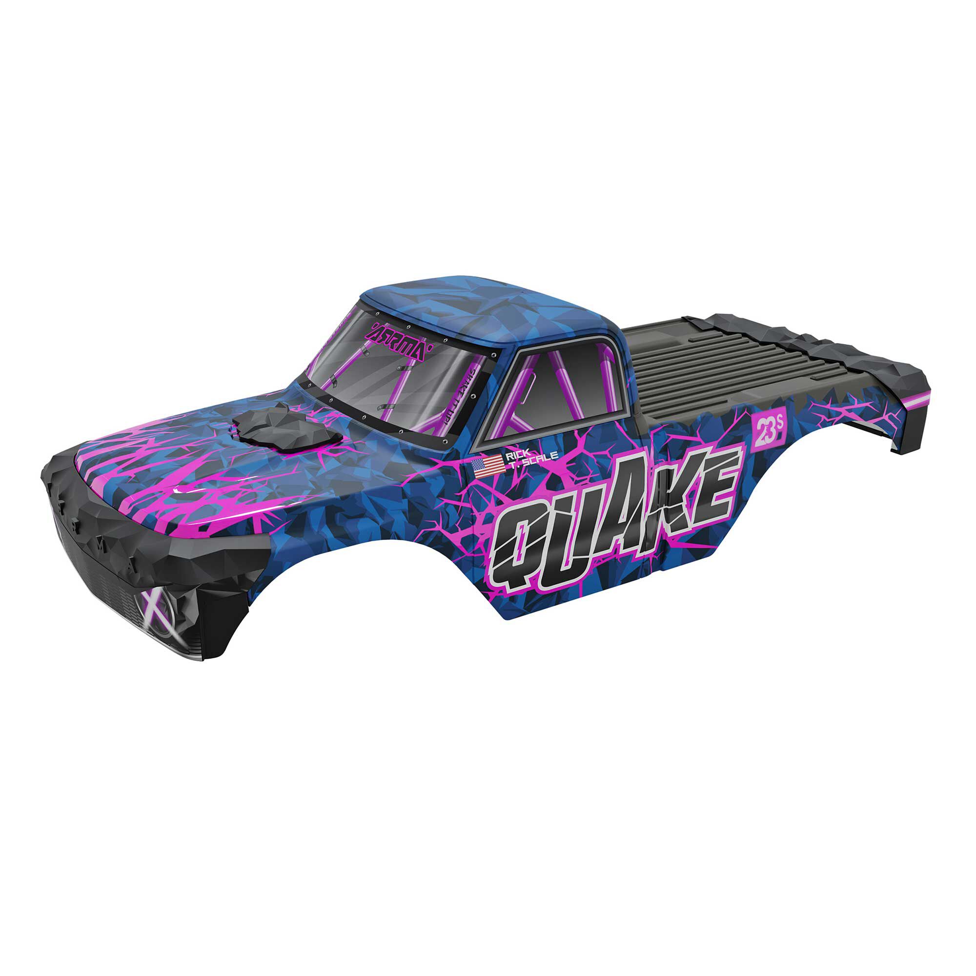 QUAKE Painted Decaled Trimmed Body Set, Purple