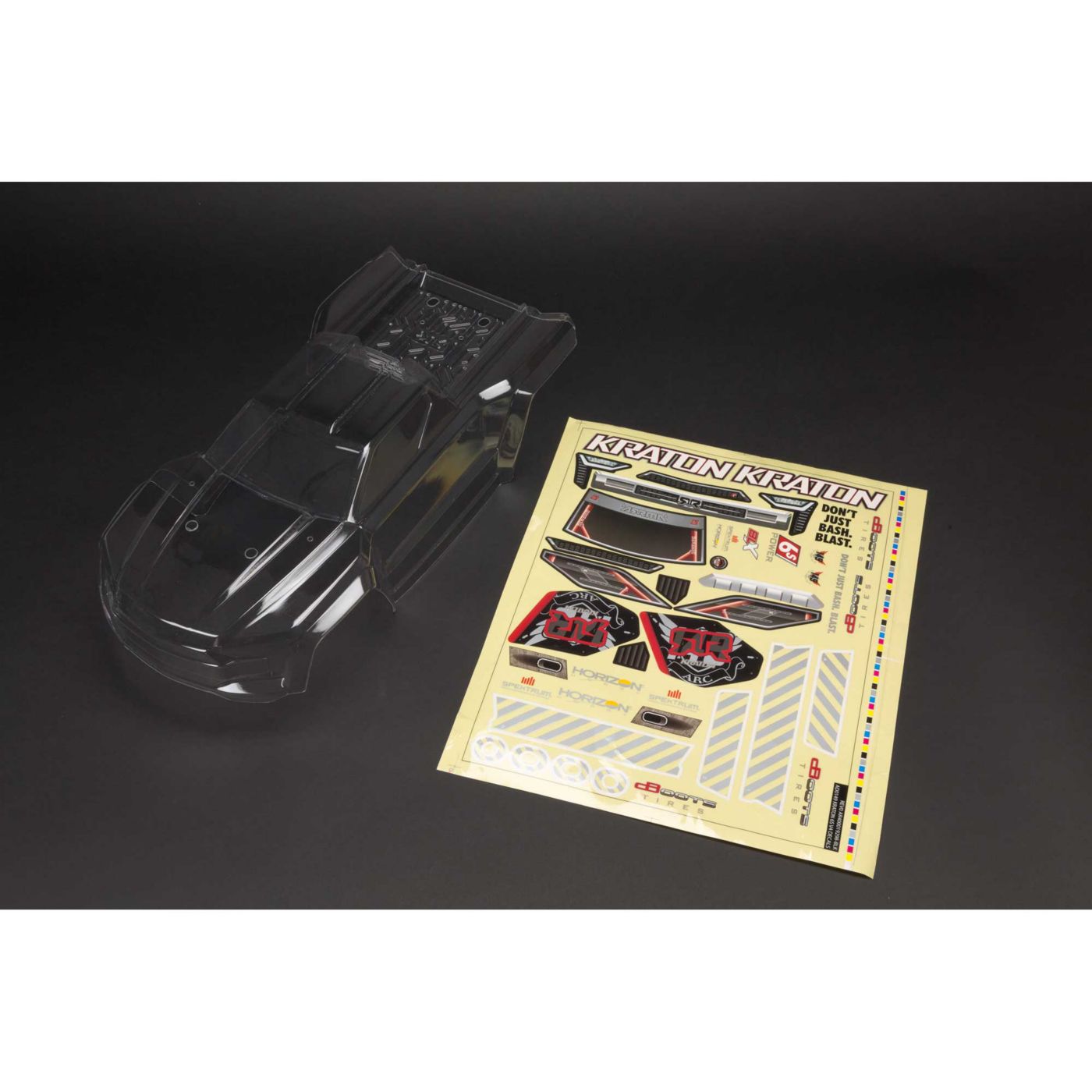 Kraton 6S BLX Clear Bodyshell (inc. Decals)-2