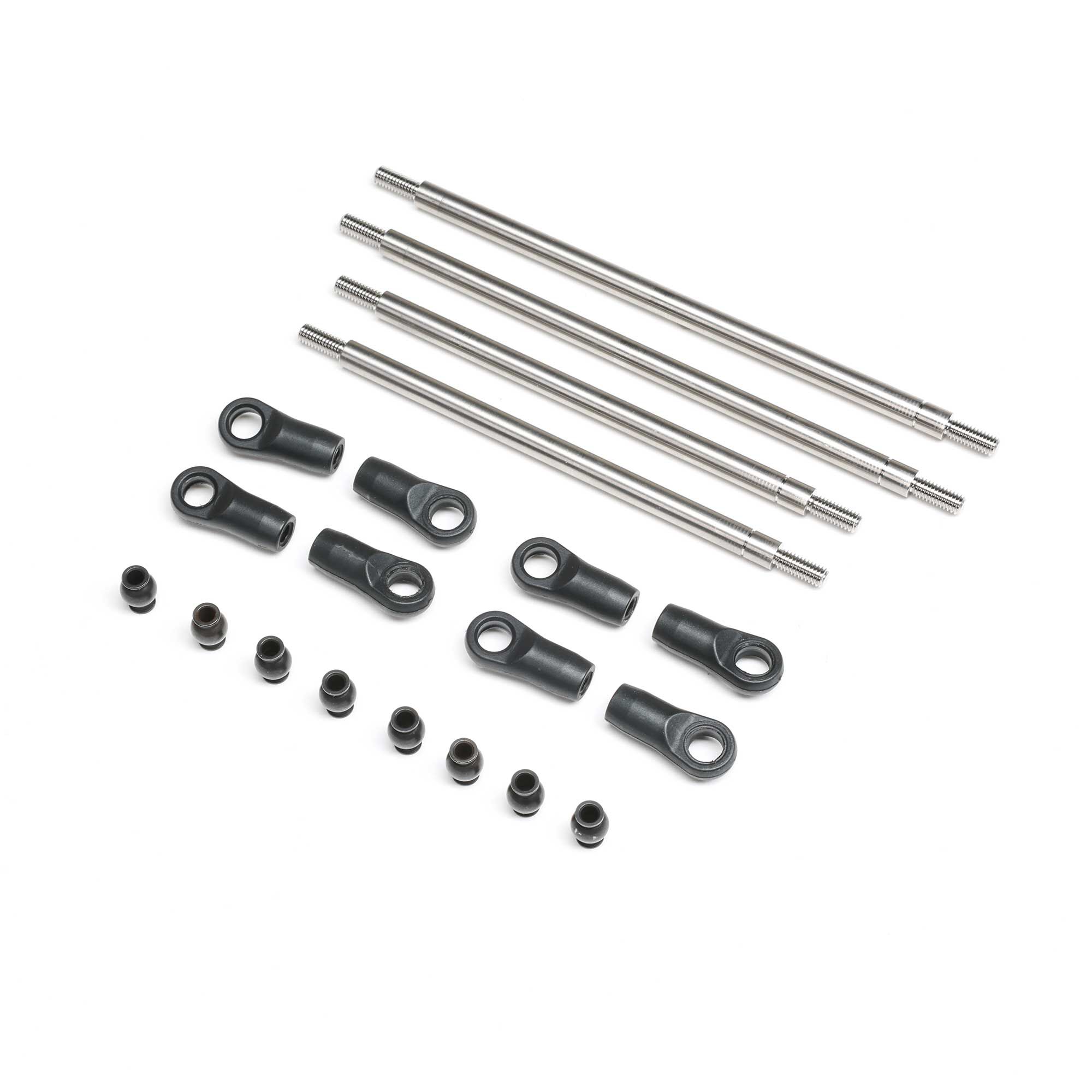 Rear Upper/Lower 4WS Links Set, Titanium: AXP8