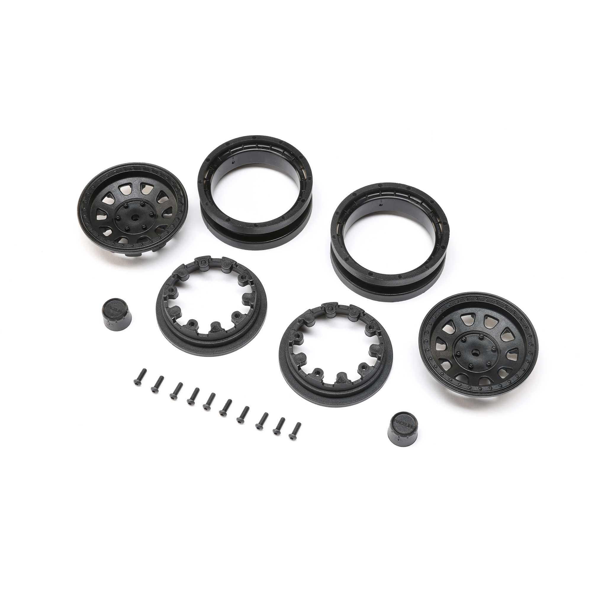 1.9 Raceline Daytona Beadlock Wheels, Black (2)