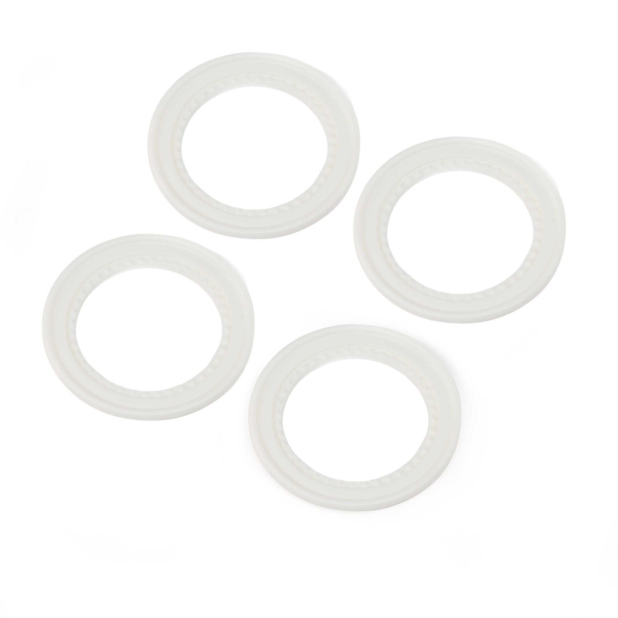 Snap-in Beadlock Rings, White (4): LMT 2.0