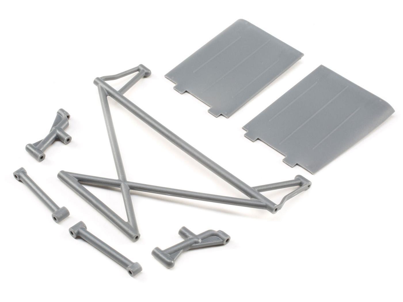 Rear Tower Support,X-Bar,Mud Guards,Grey: Rock Rey