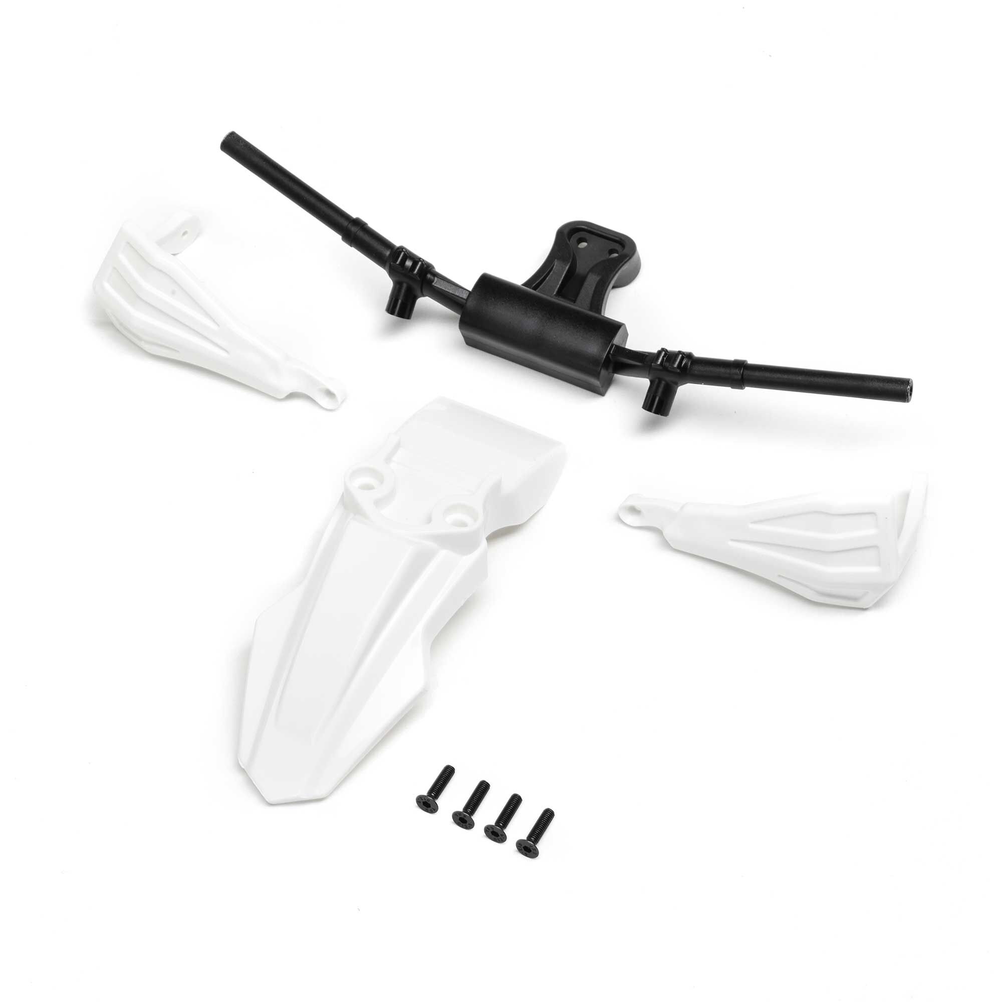Fender, Handguards & Handle Bars, White: Promoto-SM