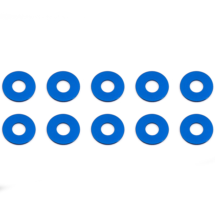 Associated Blue Aluminum Bulkhead Washers 7.8 X 0.5mm (10)