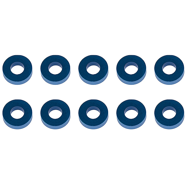Associated Washers 7.8 X 3.5 X 2.0mm Blue Aluminium (10)
