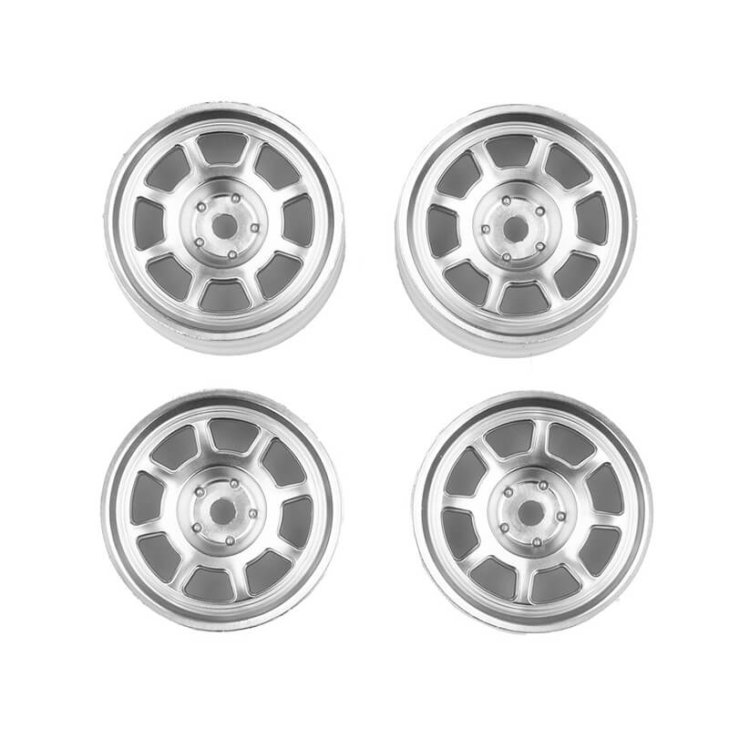 Team Associated 6x6 Wheels, Chrome