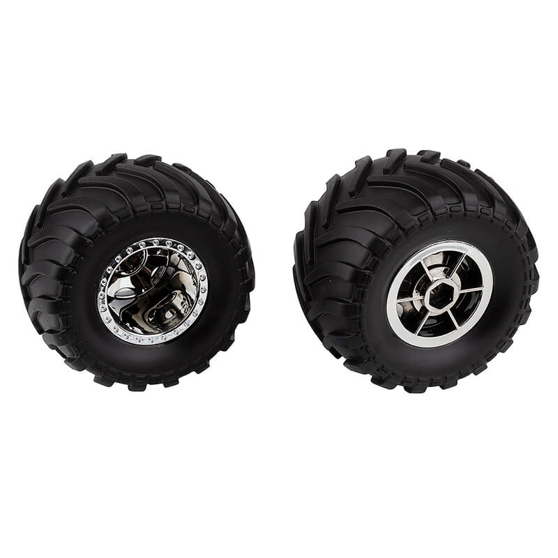 Team Associated Mt12 Wheels / Tyres Chrome (pr)