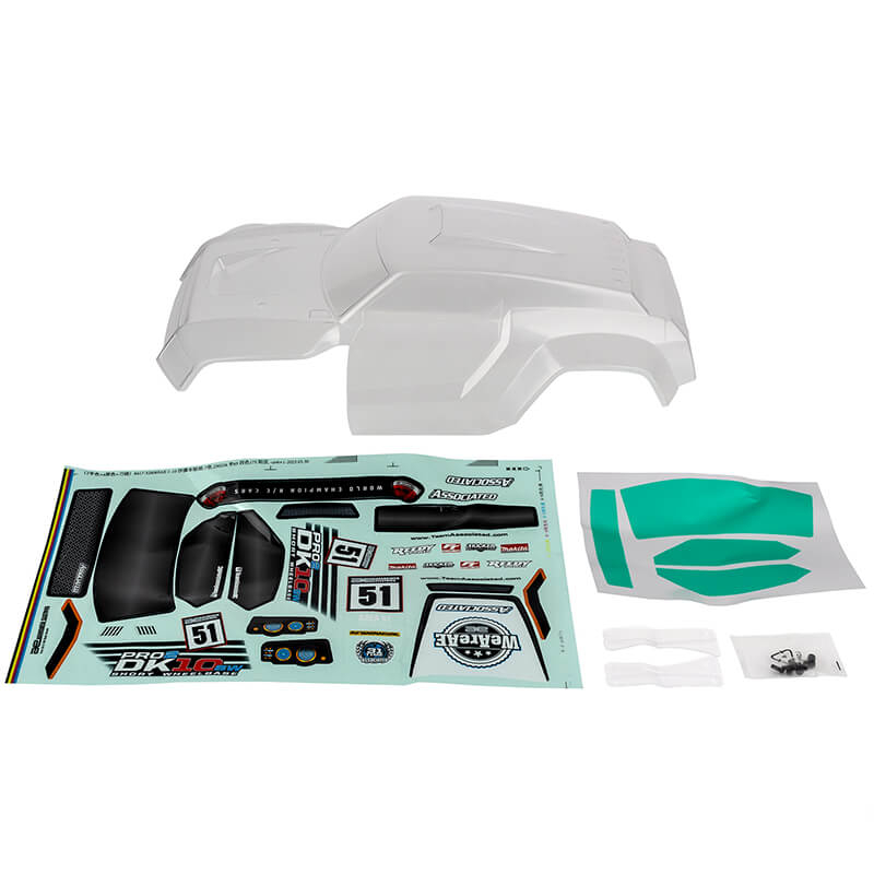 Team Associated Pro2 Dk10sw Desert Buggy Body Clear