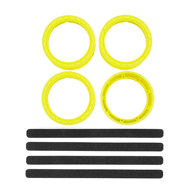 Team Associated Dc10 Ft Adj. Wheel Rim, Flo. Yellow (4)