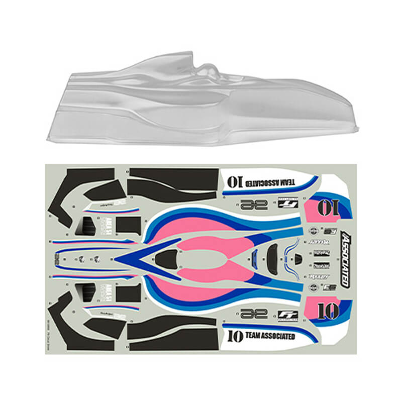 team-associated-rc10f6-classic-body-shell-set-clear