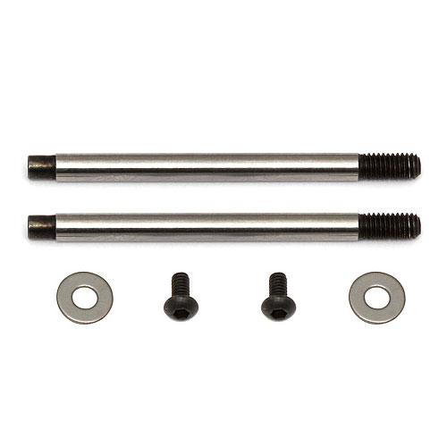 Associated 3x21mm Shock Shaft V2 Chrome For As91576 Body (2)