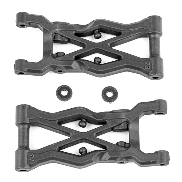 Team Associated B6.3 Ft 73mm Rear Suspension Arms Carbon Fibre