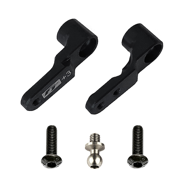 Team Associated B6.3 Ft Steering Bellcrank +3mm Black