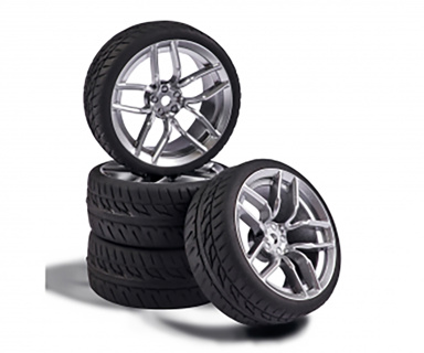 Tamiya 1:10 Wheel Set 10 Sp. Design (4) Silver