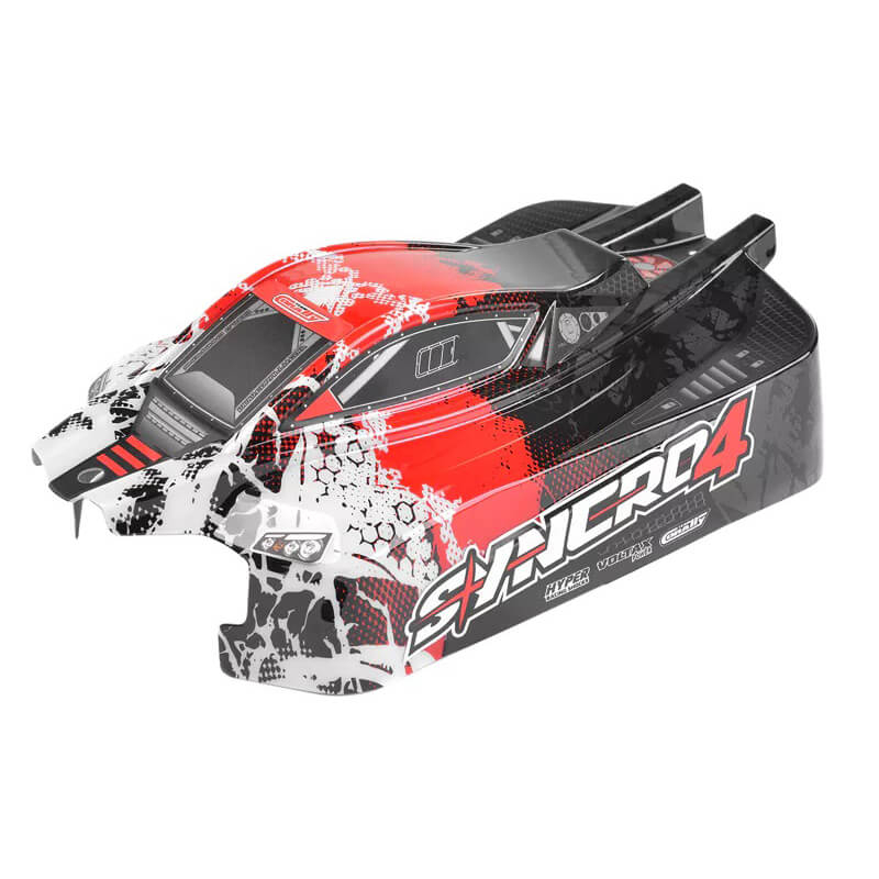 Team Corally Polycarbonate Painted Body Syncro 4 Red