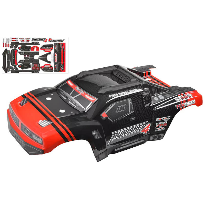 Corally Polycarbonate Body Punisher 4 Painted Cut Decals Colour