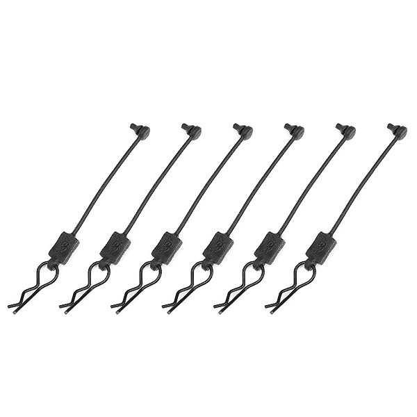 Corally Body Clip Retainer W/body Clip Black (6)