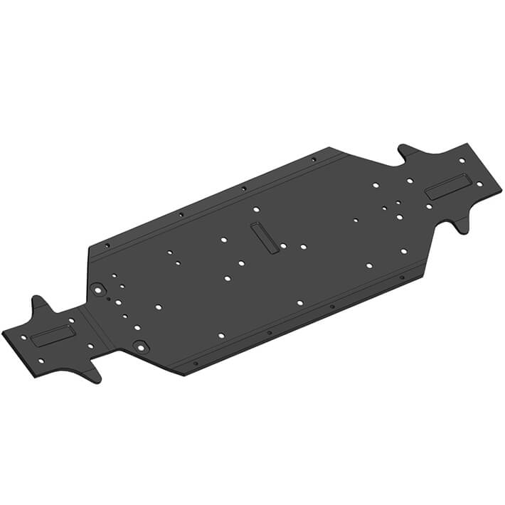 Corally Chassis Xl4s Aluminium 3mm Black 1 Pc