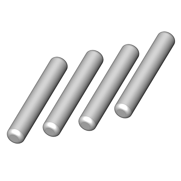 Corally Wheel Axle Pin 2x12 Steel 4 Pcs