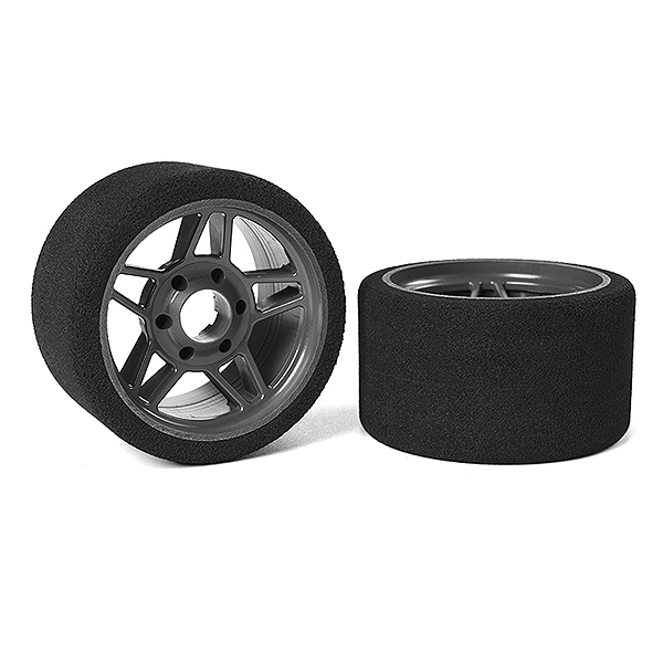 Corally Attack Foam Tyres 1/8 Ssx8 30 Shore Front 65mm Carbon Flex Rims 2pcs