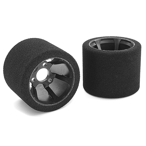 Corally Attack Foam Tyres 1/12 Circuit 30 Shore Pink Rear Carbon Rims 2pcs