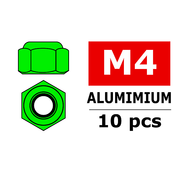 corally-aluminium-nylstop-nut-m4-green-10-pcs