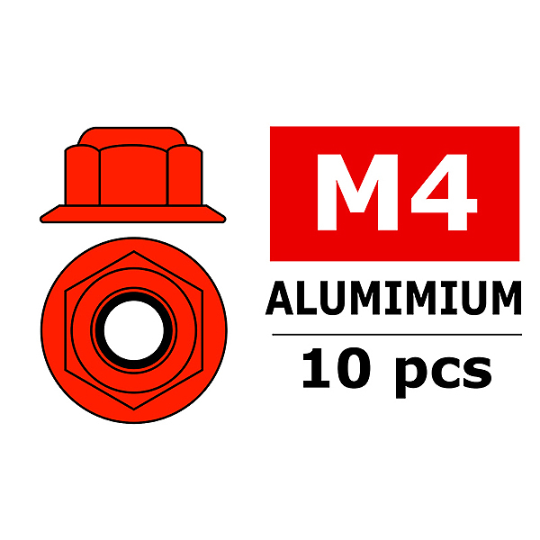 corally-aluminium-nylstop-nut-m4-flanged-red-10-pc