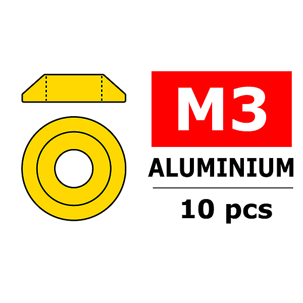 Corally Aluminium Washer For M3 Button Head Screws O