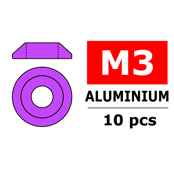 Corally Aluminium Washer For M3 Button Head Screws O
