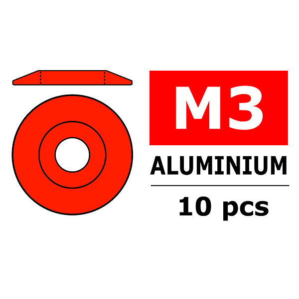 Corally Aluminium Washer For M3 Button Head Screws O