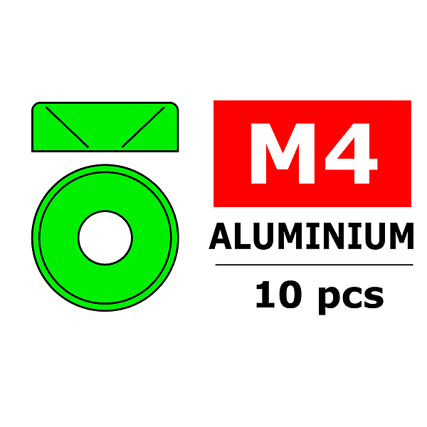 corally-aluminium-washer-for-m4-flat-head-screws-od10mm-green-10-pcs