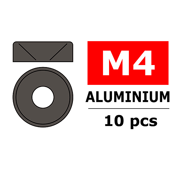 corally-aluminium-washer-for-m4-flat-head-screws-od10mm-gun-metal-10pcs