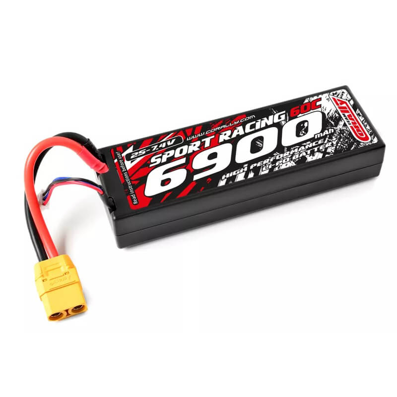 Corally Power Racing 60c Lipo Battery 6900mah 7.4v Xt90 2s