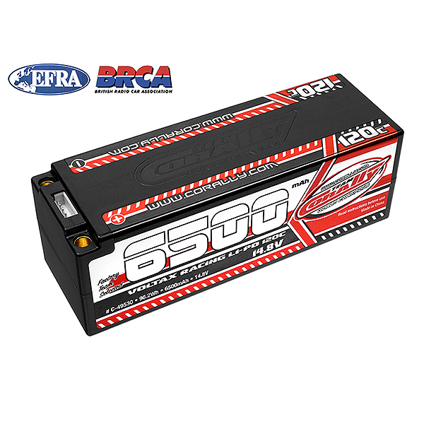 Corally Voltax 120c Lipo Battery 6500mah 14.8v Stick 4s 5mm Bullit