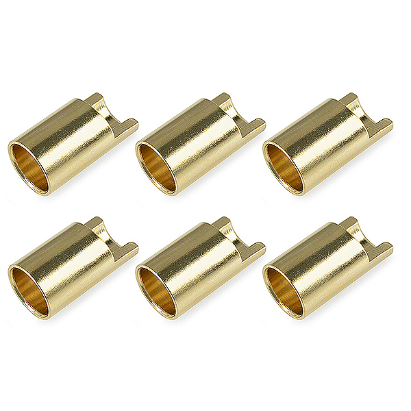 Corally Bullit Connector 6.5mm Female Gold Plated Ultra Low Resistance 6pcs