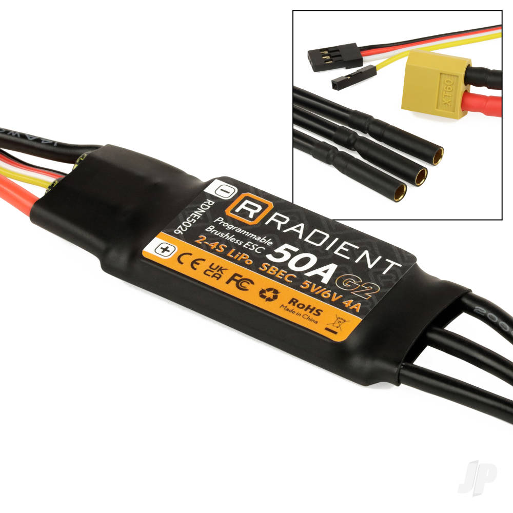 Radient 50A G2 ESC / SBEC (2-4 Cells)