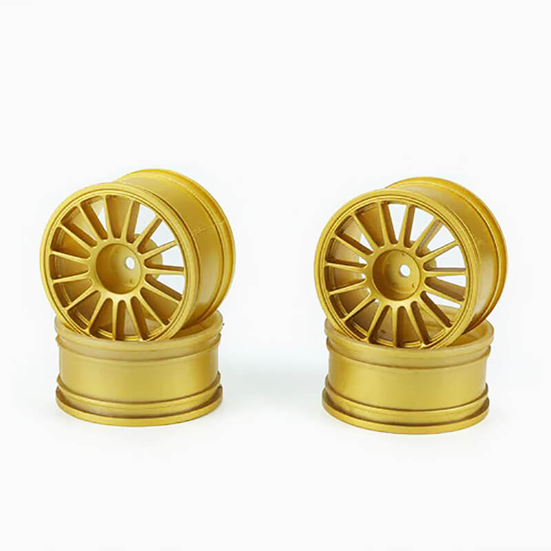 Carisma M48s Multi Spoke Wheels Set 12mm Hex (gold)