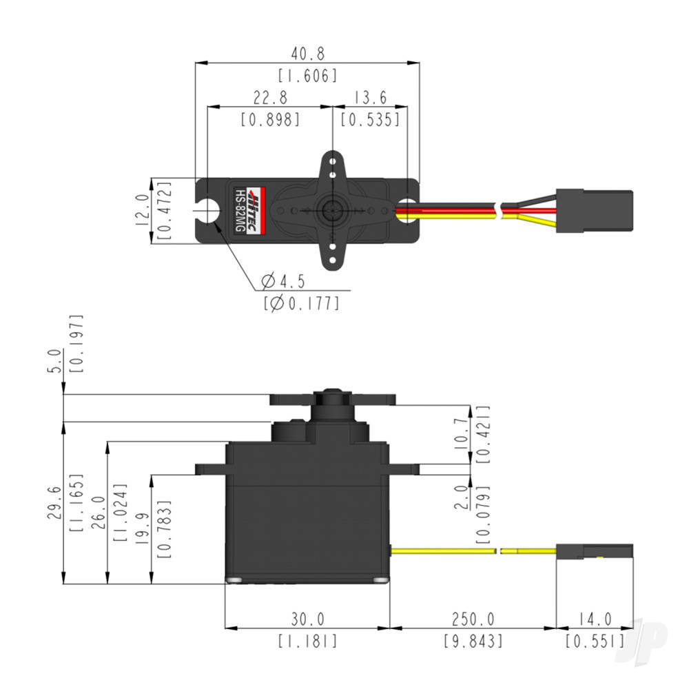 Hitec HS-82MG Micro Analogue Cored Servo 19g 3.4kg/0.1s 4.8V - 6.0V-4