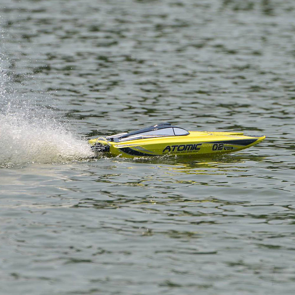 Volantex Atomic Cat 70 Brushless ARTR Racing Boat (Yellow)-6