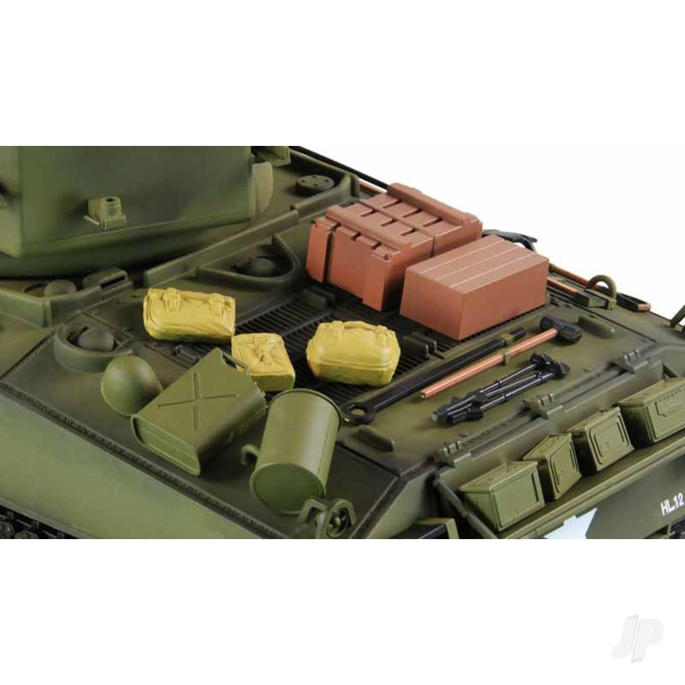 1:16 U.S. Medium Tank M4A3 Sherman with Infrared Battle System (2.4Ghz + Shooter + Smoke + Sound + Metal Gearbox + Metal Tracks / Sprocket / Idler)-6