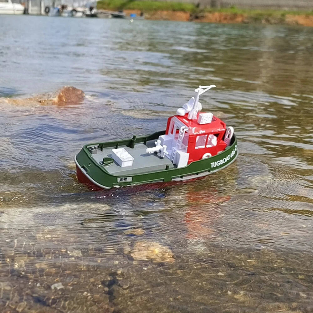 Henglong 1:72 Mini Tugboat, RTR, Green (230mm)-3