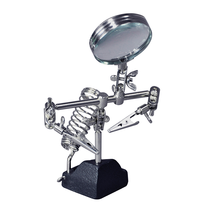 Cml Helping Hands W/magnifier Soldering Iron Rest & 2 Arms