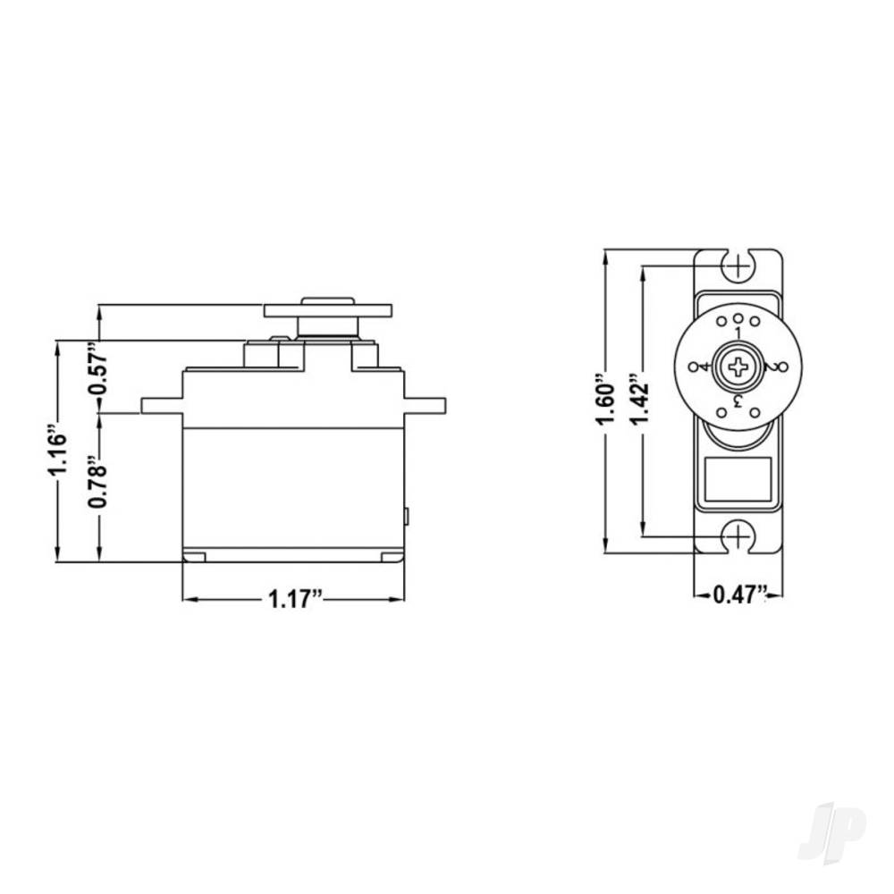 HS-81 Micro Analogue Cored Servo 16.6g kg/s 4.8V - 6.0V (Bulk 20 pcs)-9