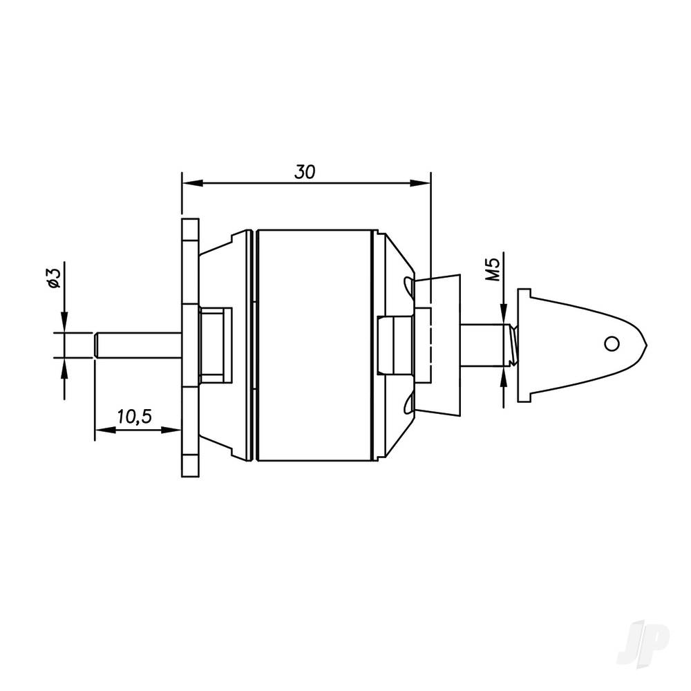 Radient Brushless Motor 2830 1000KV (2-3S)-3