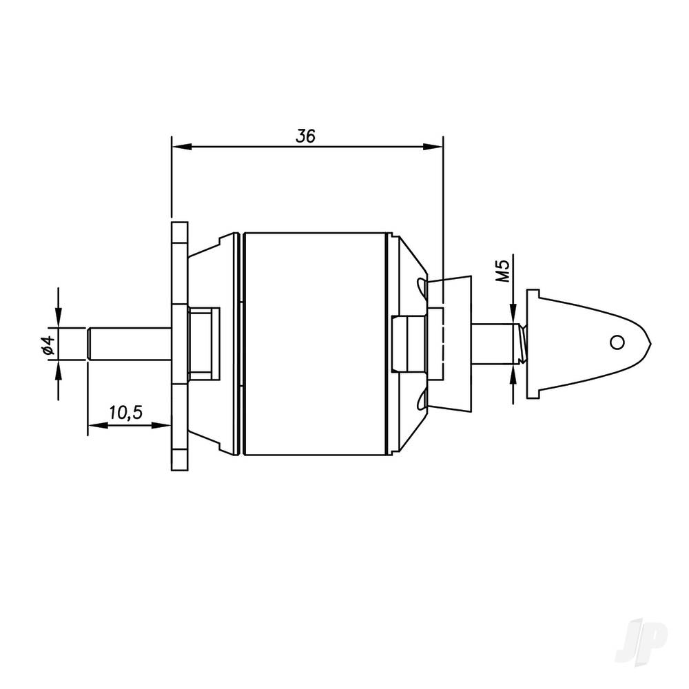 Radient Brushless Motor 2836 1200KV (2-4S)-3