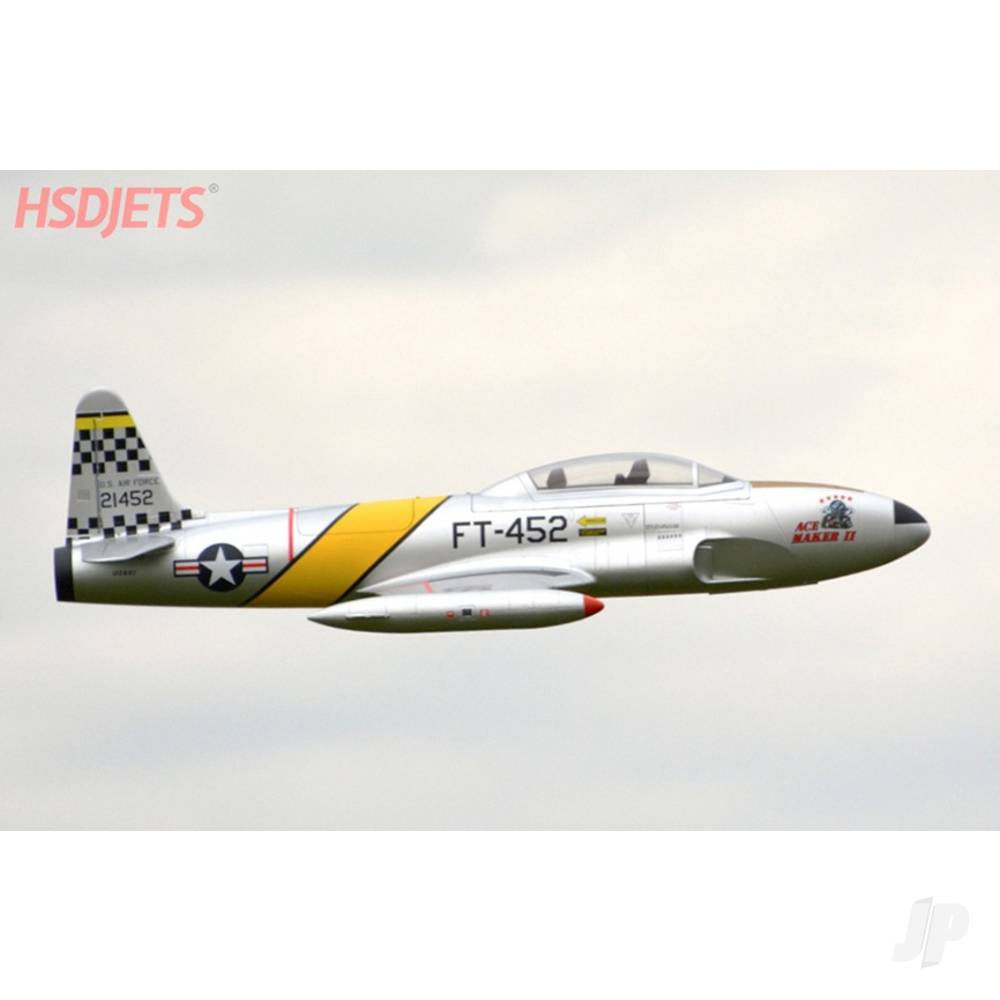 T-33 8kg Turbine Foam Jet, Yellow Ribbon (PNP, no turbine) XT60-14