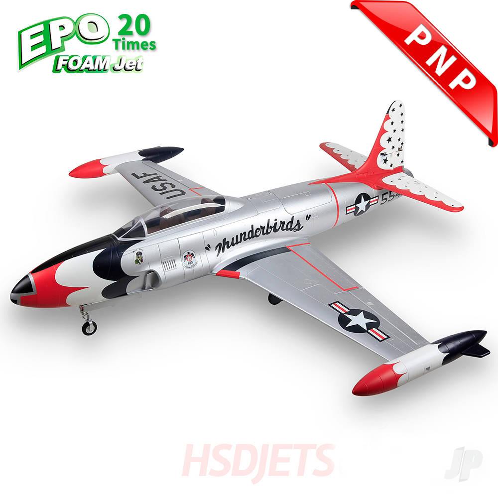 T-33 8kg Turbine Foam Jet, Thunderbirds (PNP, no turbine) XT60
