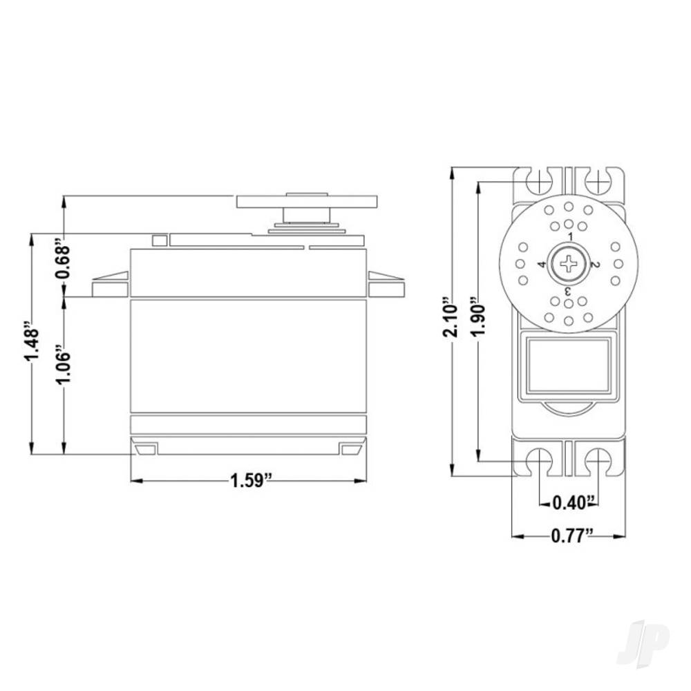 Hitec HS-5645MG Standard Digital Cored Servo 60g 12.1kg/0.18s 4.8V - 6.0V-8